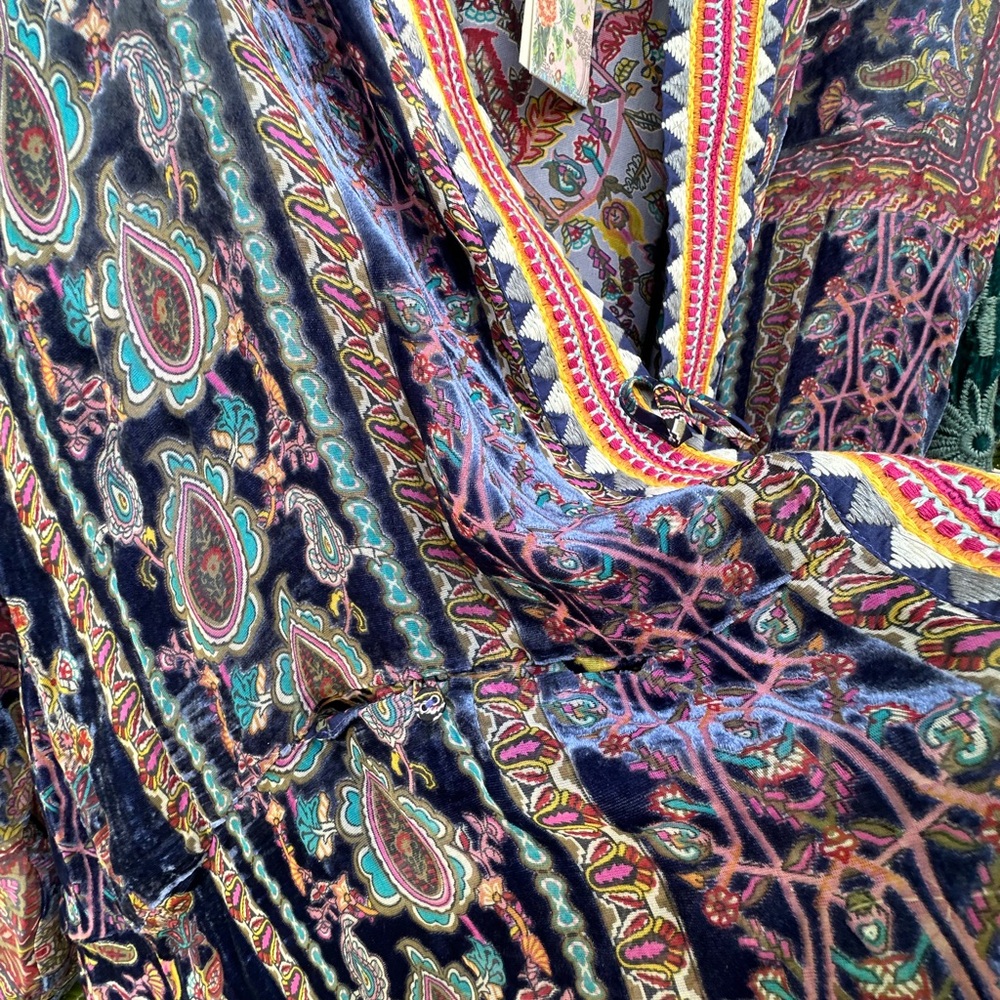 Johnny Was Multicolor Paisley Kimono - Picture 10 of 16
